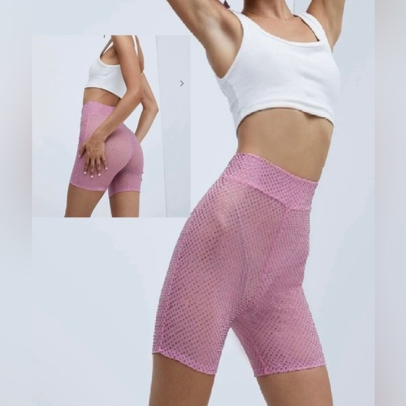 NWOT For Love & Lemons Kiara Biker Shorts, size XL - Picture 2 of 11